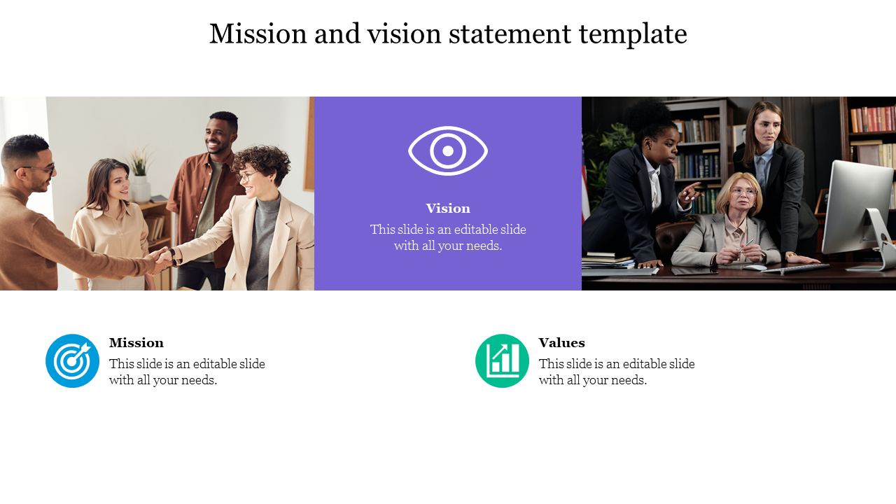Our Predesigned Mission And Vision Statement Template